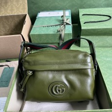 구찌 GUCCI 2023 SS 토널 더블 G 숄더백 그린 725696 커스텀급