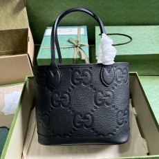 구찌 GUCCI 2023 SS 오피디아 레더 스몰 토트백 블랙 726762 커스텀급