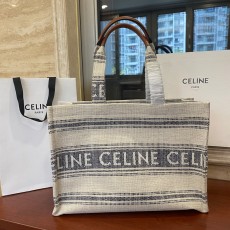셀린느 CELINE 2023 SS 트리오페 로고 텍스타일 라지 토트백 199162 커스텀급