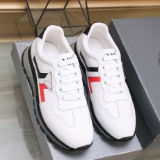 프라다 PRADA 2023 SS 트라이앵글 삼각로고 삼선 화이트 남성 슈즈 커스텀급