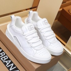 디앤지 D&G 2023 SS 패치로고 올화이트 레더 남성 슈즈 커스텀급