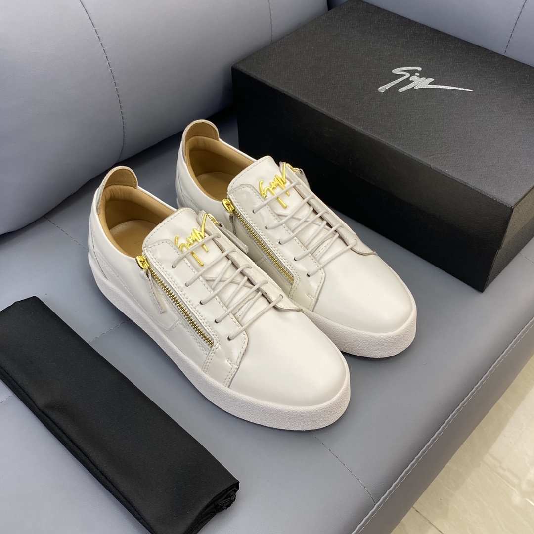 쥬세페 자노티 GIUSEPPE ZANITTI 2023 SS 화이트 지퍼 남성 슈즈 커스텀급
