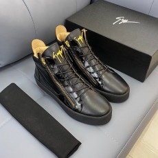 쥬세페 자노티 GIUSEPPE ZANITTI 2023 SS 블랙 지퍼 하이탑 남성 슈즈 커스텀급