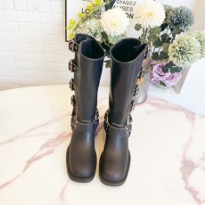미우미우 MIUMIU 2023 SS 벨트장식 블랙 여성 롱부츠 커스텀급