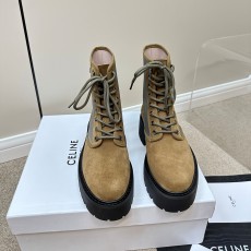 셀린느 CELINE 2023 SS 스웨이드 투톤 베이지 여성 쇼트부츠 커스텀급