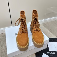 셀린느 CELINE 2023 SS 스웨이드 투톤 카멜 여성 쇼트부츠 커스텀급