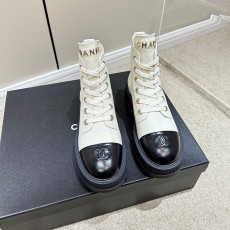 샤넬 CHANEL 2023 SS CC로고 투톤 화이트 여성 쇼트부츠 커스텀급