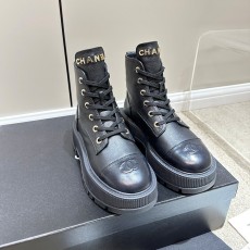 샤넬 CHANEL 2023 SS CC로고 투톤 올블랙 여성 쇼트부츠 커스텀급