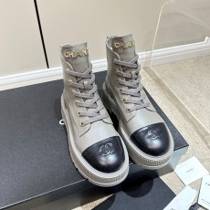 샤넬 CHANEL 2023 SS CC로고 투톤 그레이 여성 쇼트부츠 커스텀급