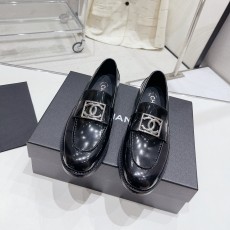 샤넬 CHANEL 2023 SS 패치로고 레더 스티치 블랙 여성 슈즈 커스텀급
