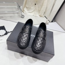 샤넬 CHANEL 2023 SS 체인로고 퀄팅 블랙 여성 슈즈 커스텀급