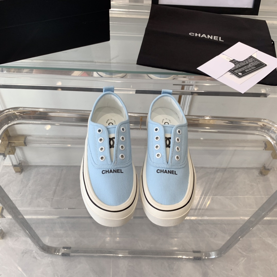 샤넬 CHANEL 2023 SS 로고 라인 민트 여성 슈즈 커스텀급