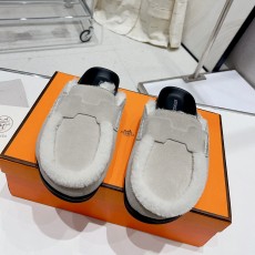 에르메스 HERMES 2023 SS 퍼장식 투톤 그레이 커플 슈즈 커스텀급
