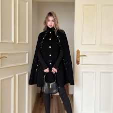 베르사체 VERSACE 2023 SS 단추로고 여성 롱자켓 블랙 커스텀급