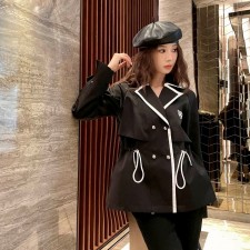 셀린느 CELINE 2023 SS 라인 로고 끈장식 여성 자켓 블랙 커스텀급