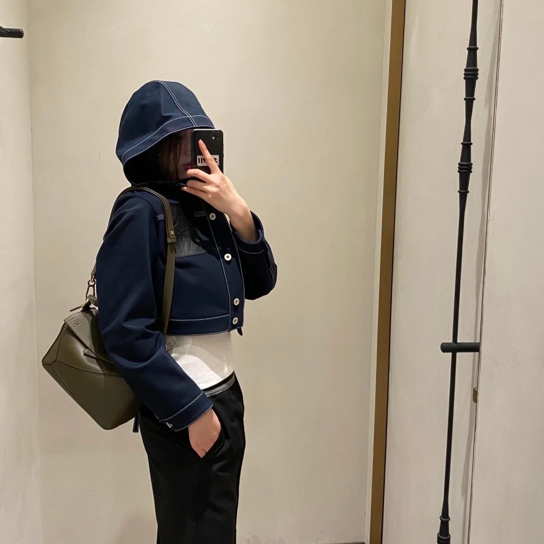 로에베 LOEWE 2023 SS 패치 로고 후드 여성 자켓 커스텀급