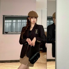 셀린느 CELINE 2023 SS 패치 로고 여성 자켓 블랙 커스텀급