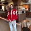 셀린느 CELINE 023 SS 로고 라인 여성 자켓 레드 커스텀급