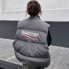 발렌시아가 BALENCIAGA 2023 SS 캐릭터 로고 여성 패딩조끼 그레이 커스텀급