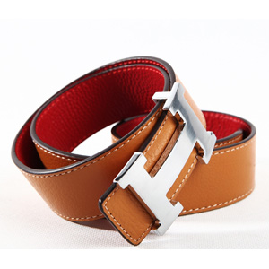 HERMES 에르메스 H로고 가죽 벨트 H05
