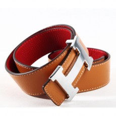 HERMES 에르메스 H로고 가죽 벨트 H05