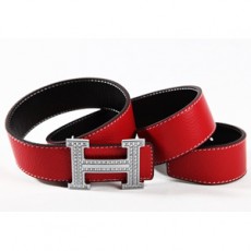 HERMES 에르메스 H로고 가죽 벨트 H03