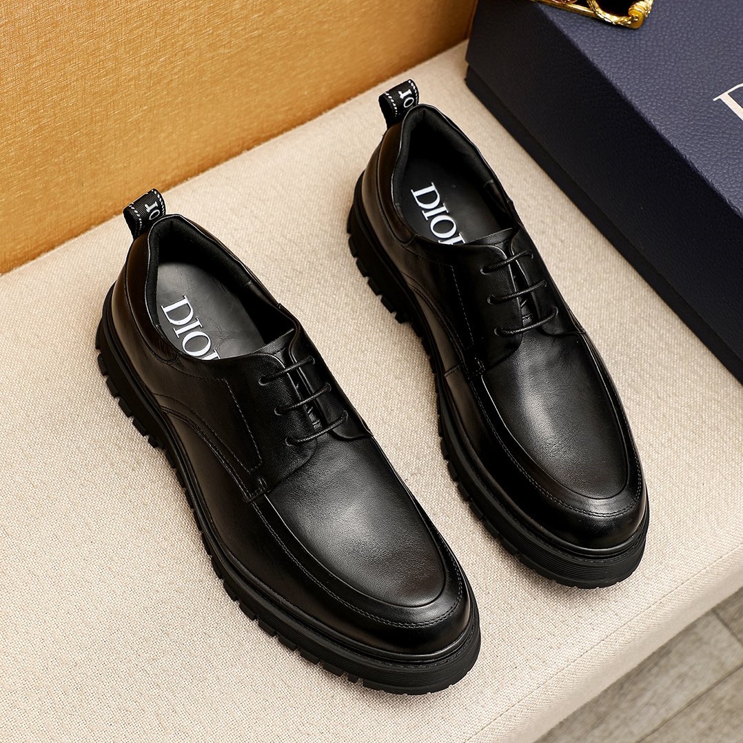 디올 DIOR 2024 SS 캐릭터 레더 스티치 블랙 남성 구두 커스텀급