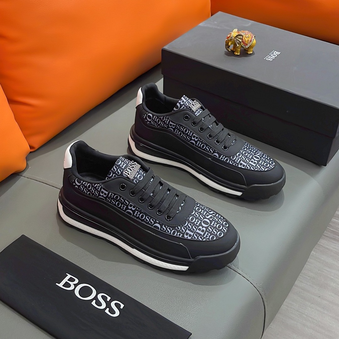 보스 BOSS 2024 SS 캐릭터 로고 블루 남성 슈즈 커스텀급