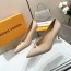 루이비통 LOUIS VUITTON 2024 SS 캐릭터 로고 베이지 에나멜 하이힐 여성 구두 커스텀급