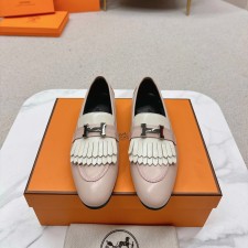 에르메스 HERMES 2024 SS H로고 테슬장식 베이지 여성 슈즈 커스텀급