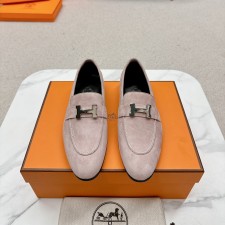 에르메스 HERMES 2024 SS H로고 핑크 스웨이드 여성 슈즈 커스텀급