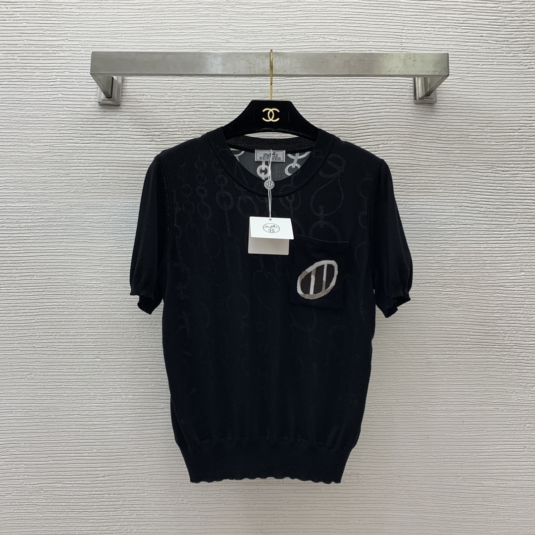 에르메스 HERMES 2024 SS 캐릭터 투톤 여성 반팔티 커스텀급