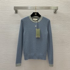 구찌 GUCCI 2024 SS 캐릭터 로고 투톤 여성 긴팔 니트 커스텀급