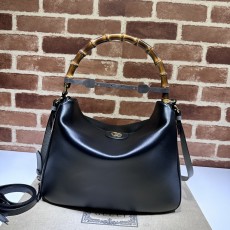 구찌 GUCCI 2024 SS 다이애나 그란데 라지 숄더백 블랙 746245 커스텀급