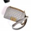 샤넬 CHANEL 2024 SS 램스킨 그레이 빈티지 골드메탈 보이백 스몰 커스텀급