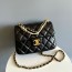 샤넬 CHANEL 2024 SS 램스킨 체인 진주장식 블랙 플랩 미니 숄더백 AS1115 커스텀급