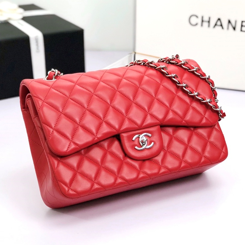 샤넬 CHANEL 2024 SS 램스킨 퀼팅 클래식 CF 블루 골드메탈 플랩백 AS1113 커스텀급