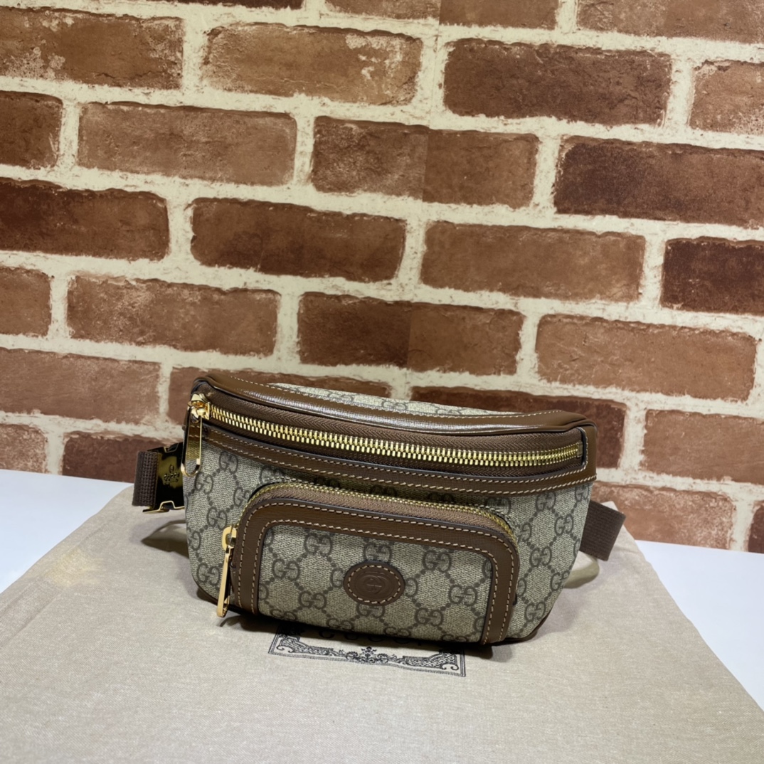 구찌 GUCCI 2024 SS 인터로킹 G 벨트백 브라운 682933 커스텀급
