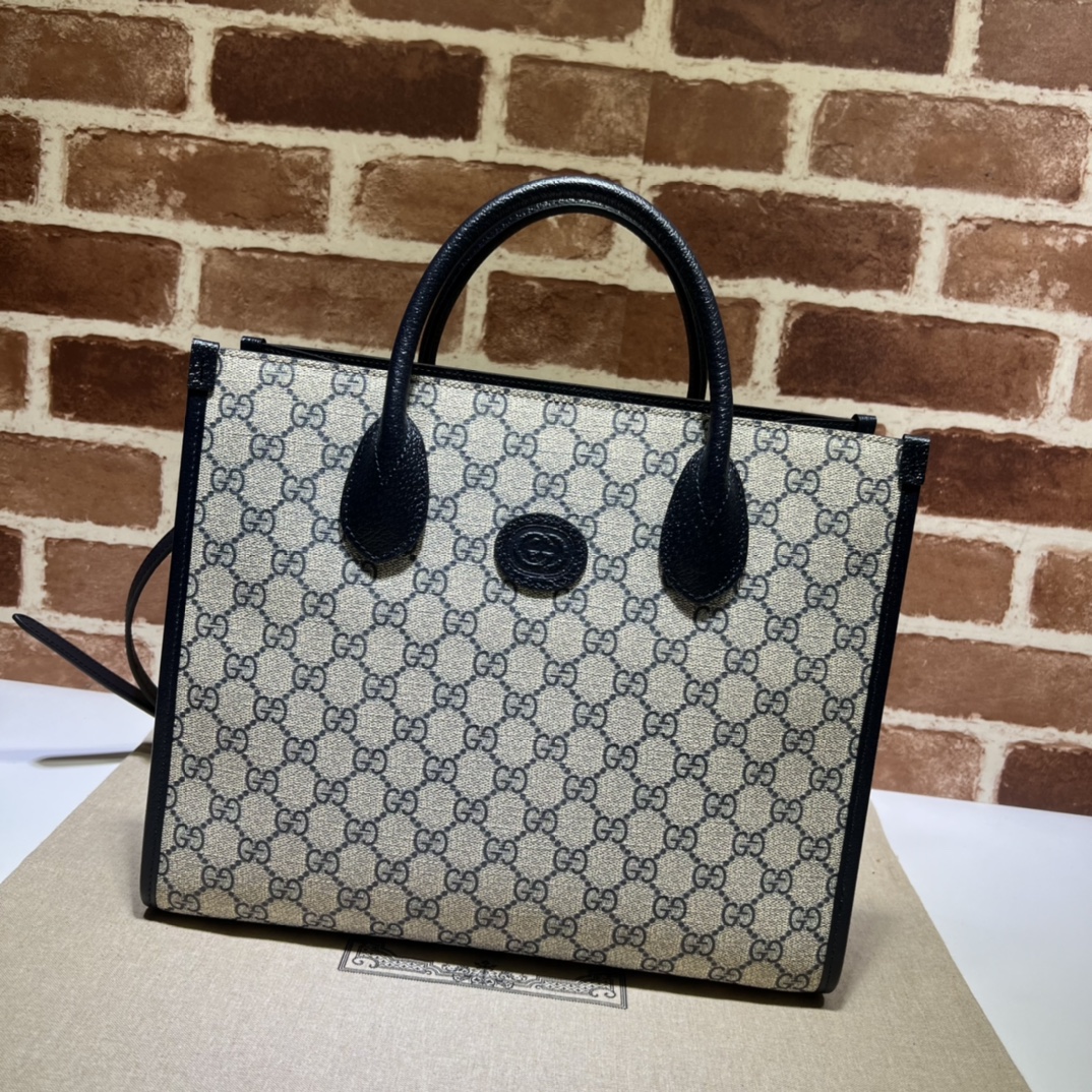 구찌 GUCCI 2024 SS GG 슈프림 블랙 스몰 토트백 659983 커스텀급