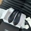 샤넬 CHANEL 2024 SS CC로고 네이비체크 투톤 여성 플랫슈즈 커스텀급