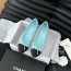 샤넬 CHANEL 2024 SS CC로고 민트체크 투톤 여성 플랫슈즈 커스텀급