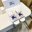 버버리 BURBERRY 2024 SS 로고 블루자수 올화이트 여성 슬리퍼 커스텀급