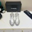 샤넬 CHANEL 2024 SS 스트라이프 로고 실버 여성 샌들 커스텀급