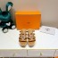 에르메스 HERMES 2024 SS 로고 투톤 카멜 여성 웨지힐 샌들 커스텀급