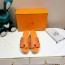 에르메스 HERMES 2024 SS H로고 오렌지 여성 웨지힐 샌들 커스텀급