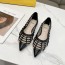 펜디 FENDI 2024 SS 캐릭터 로고 스트라이프 블랙 여성 플랫슈즈 커스텀급