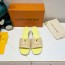 루이비통 LOUIS VUITTON 2024 SS 캐릭터 로고 꼬임 옐로우 베이지 여성 슬리퍼 샌들 커스텀급