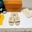 루이비통 LOUIS VUITTON 2024 SS 캐릭터 로고 꼬임 그레이 베이지 여성 슬리퍼 샌들 커스텀급