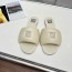 지방시 GIVENCHY 2024 SS 큐빅로고 아이보리 레더 여성 슬리퍼 커스텀급