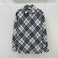 버버리 BURBERRY 2024 SS 빈티지 체크 블랙라인 카라 긴팔 여성 셔츠 커스텀급